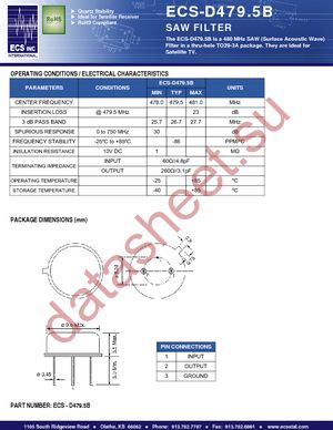 ECS-D479.5B datasheet  